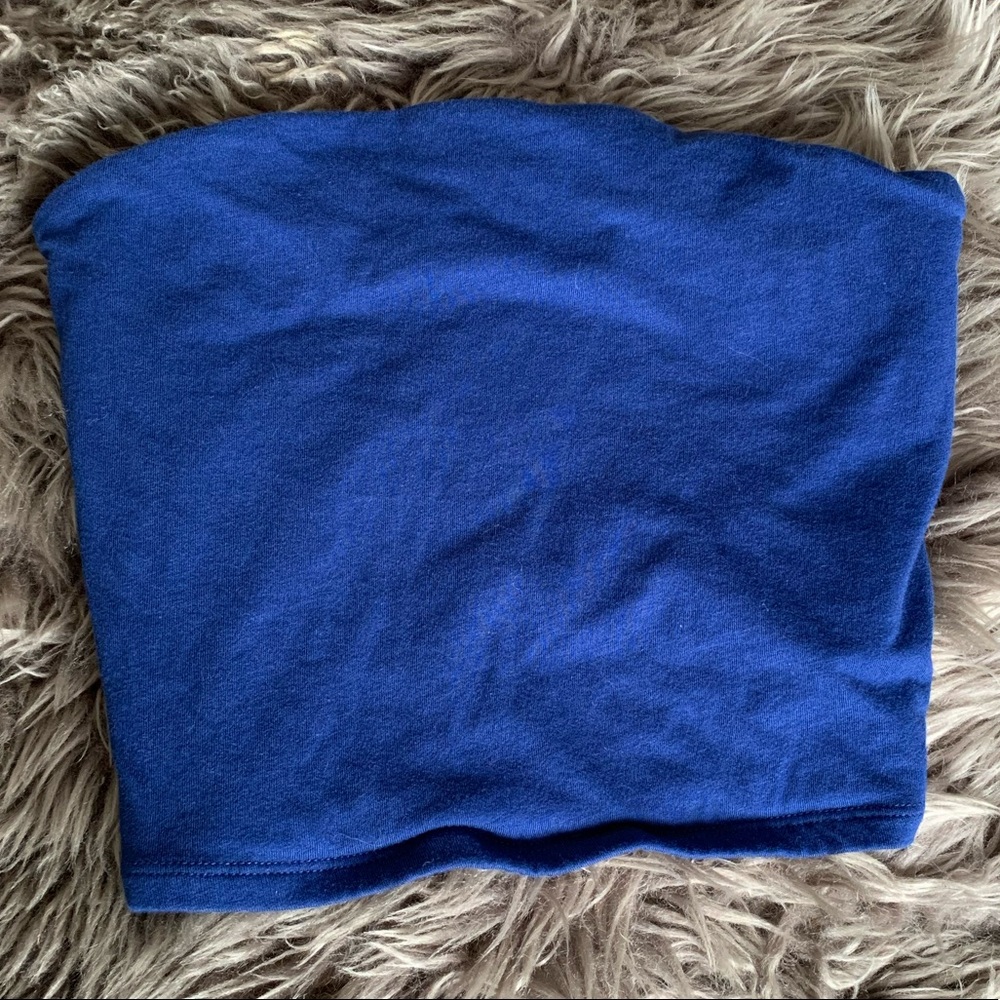 Garage Blue Soft Bandeau Bra Tube Top